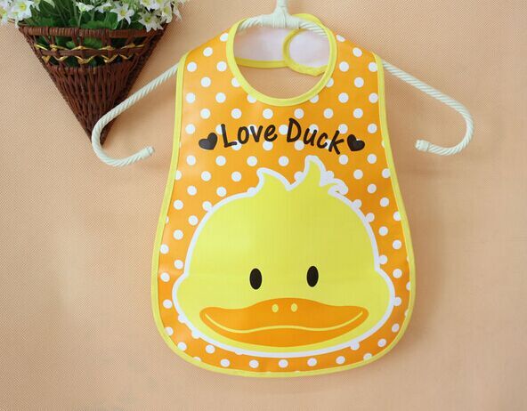 30 pz/lotto all'ingrosso! Bavaglini per bambini impermeabile elefante cartone animato bavaglini per bambini marchio abbigliamento asciugamano accessori per bambini: duck