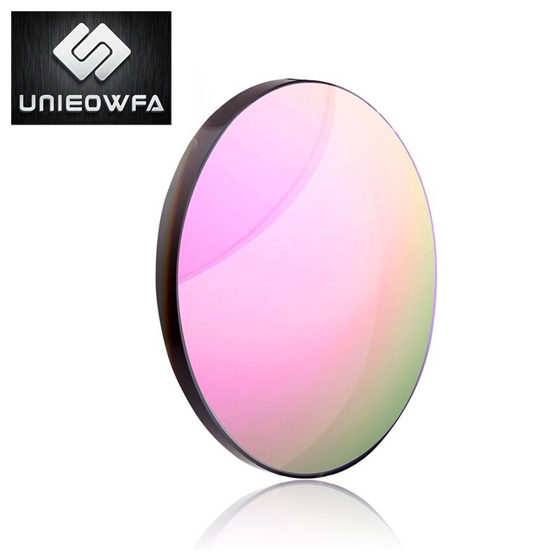 Multifocal Progressive Sunglasses Lens 1.56 1.61 1.67 Optical Prescription Glasses Lens Bifocal Myopia Hyperopia Lens UV400: Pink Mirror / 1.56