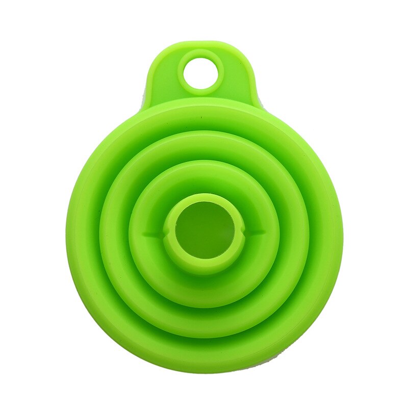 1Pcs Silicagel Vloeistof Doseren Mini Trechter Inklapbare Telescopische Lange Nek Trechter Vloeibare Vulling Thuis Kitchen Tools: green