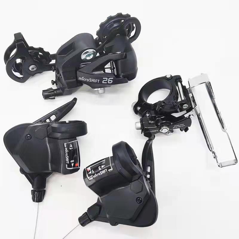 Microshit Bicycle Derailleur Shift Lever 3*7 8 9 21 24 27peed MTB Mountain Bike Shifter Folding Bike Trekking Bicycle Shifter: 27speed Set