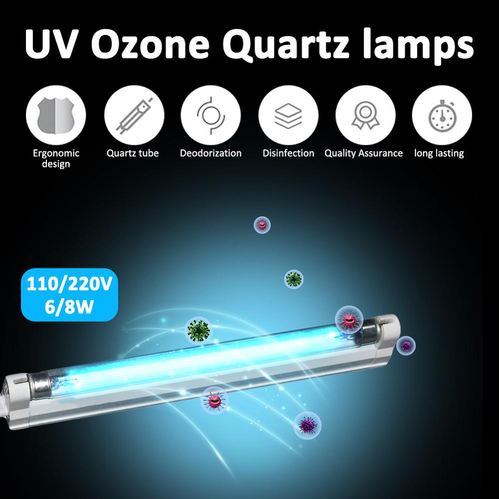 8w 6w germisidivaloa,  t5- putkinen uvc-sterilointilaite, pölypunkkien poistaja, uv-kvartsilamppu makuuhuoneeseen/sairaalaan 220v 110v