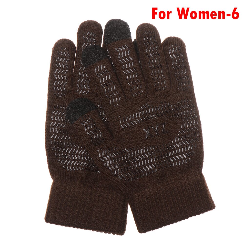 Winter Gloves Cute Furry Warm Gloves with Full Fingers Outdoor Sport Plus Velvet Touch Screen Gloves Driving Gloves: For Women-6