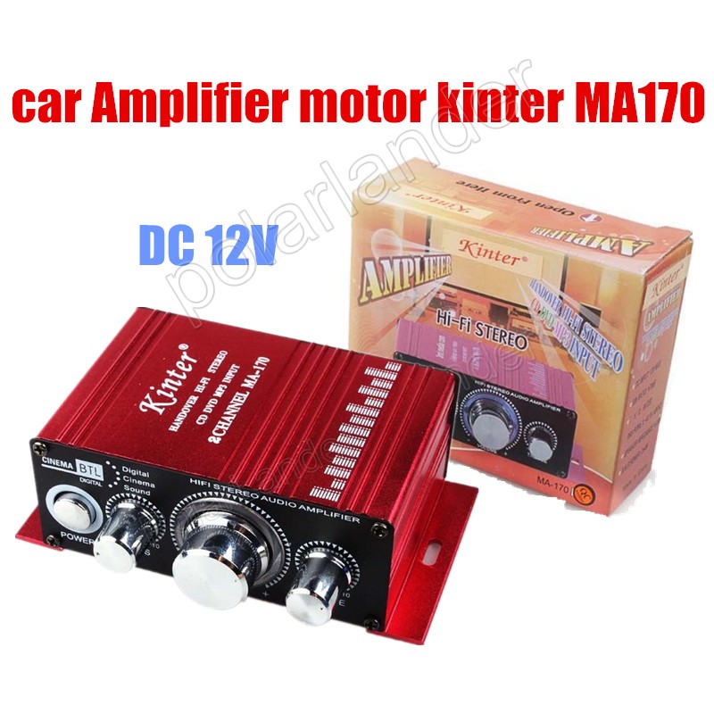 2 Channel output power amplifier 20WX2 RMS Hi-Fi Stereo Amplifier Booster DVD MP3 for Car Motorcycle Boat home