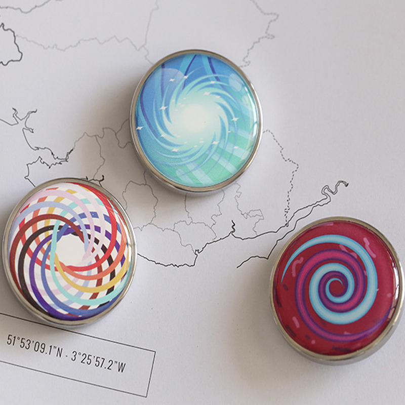 Metal Fidget Toys Adult Desktop Stress Relief Metal Bauble Aluminum Galaxy Star Toy Kinetic Round Spinner Anti Stress Toy