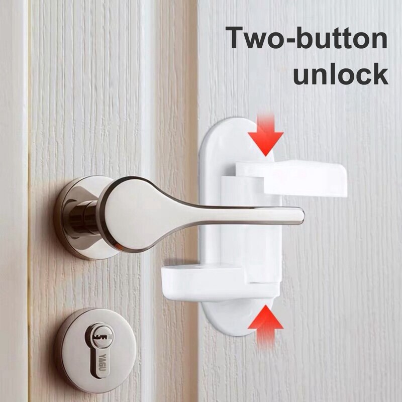 1PCS Baby Protection Product Door Lever Lock Safety Child Baby Proof Doors Adhesive Lever Handle Safety Lock For Children