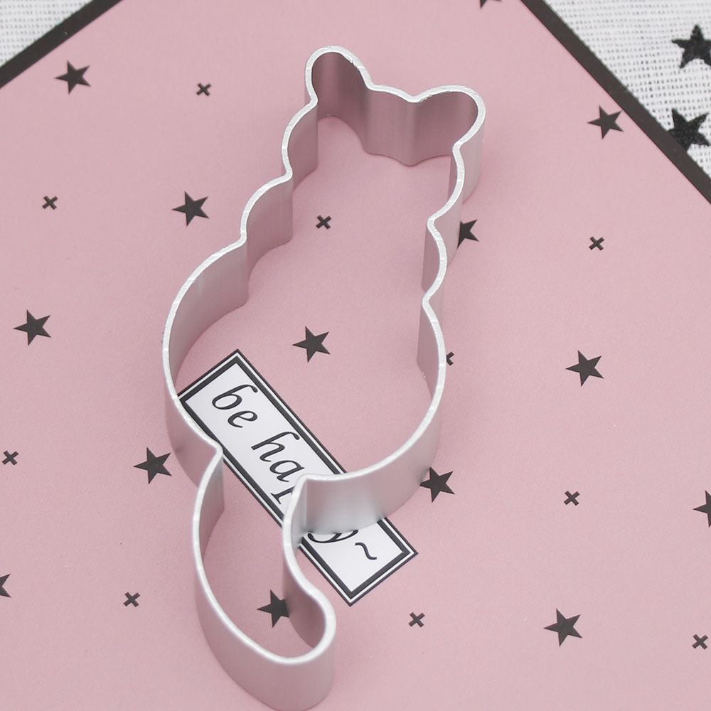 Stainless Steel Lovely Cat Shape Cookie Cutter Biscuit Cake Baking Mold Mould Tool For Children 1pcs