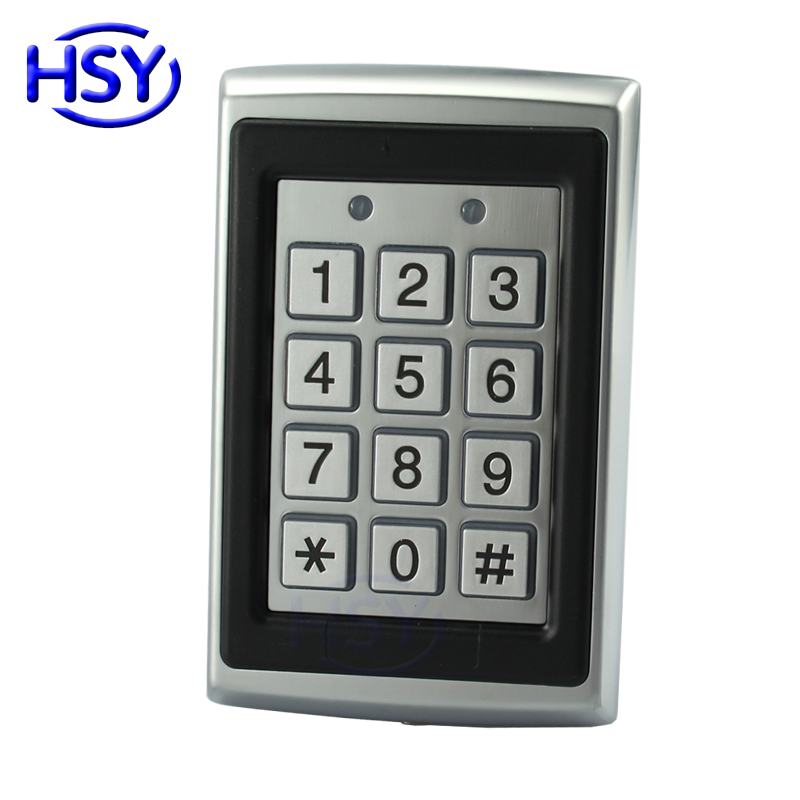 HSY 7612 Metal Case Standalone Keypad Reader RFID 125Khz Proximity EM Card Entry Lock Door Keyboard Single Door Access Control