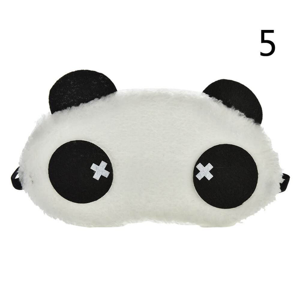 1 stk sød panda sovende øjenmaske lur øjenskygge tegneserie bind for øjnene søvn øjne dække sove rejse hvile plaster skygge: 5