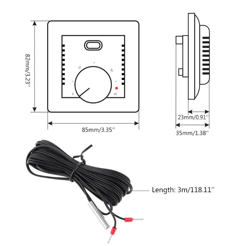 Termostato de pared de calefacción eléctrica de piso 16A AC220 ~ 230V controlador de temperatura 86 J0PD