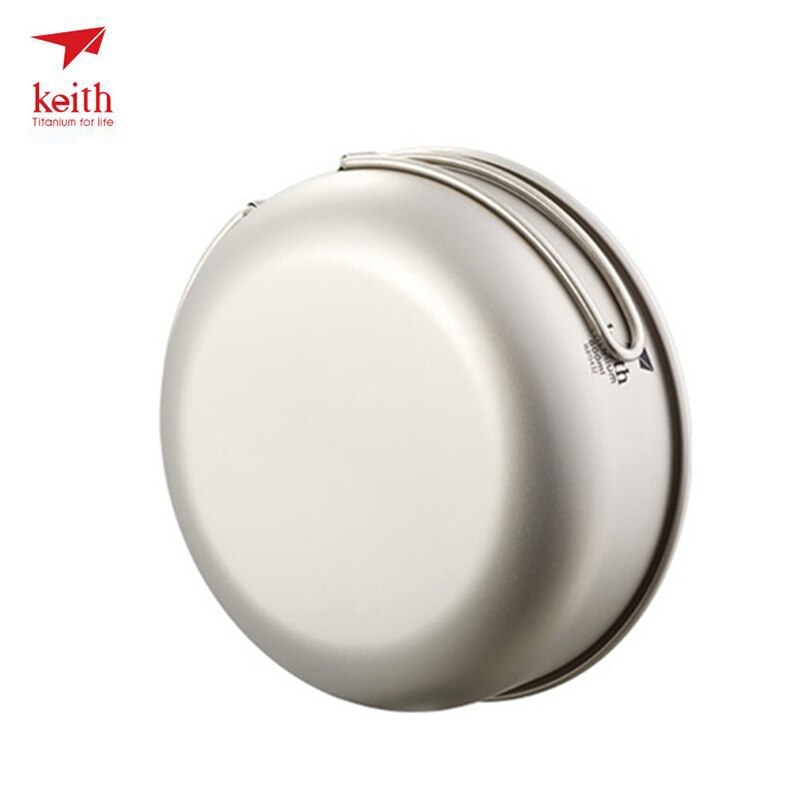 300/400/500/600ml Keith Titanium Folding Bowls With Titanium Foldable Handle Outdoor Cookware Tableware Cutlery Ti5323-Ti5326