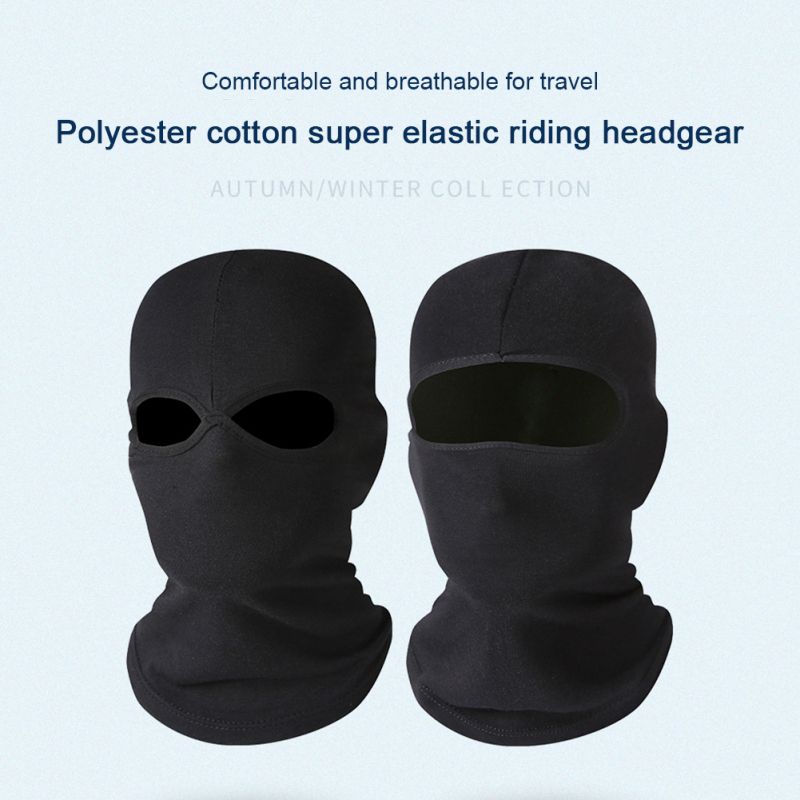 Cagoule d'hiver, masque facial complet, bonnet de cyclisme en plein air, élastique, respirant, , coupe-vent