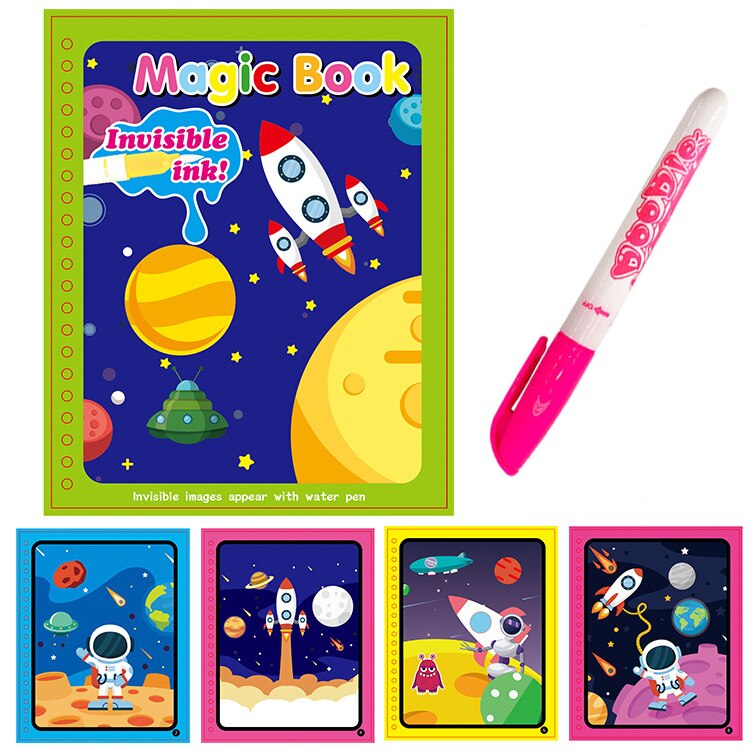 DIY Montessori Painting Drawing Board For Kids Toys Coloring Book Doodle & Magic Pen Magic Water Drawing Book: B