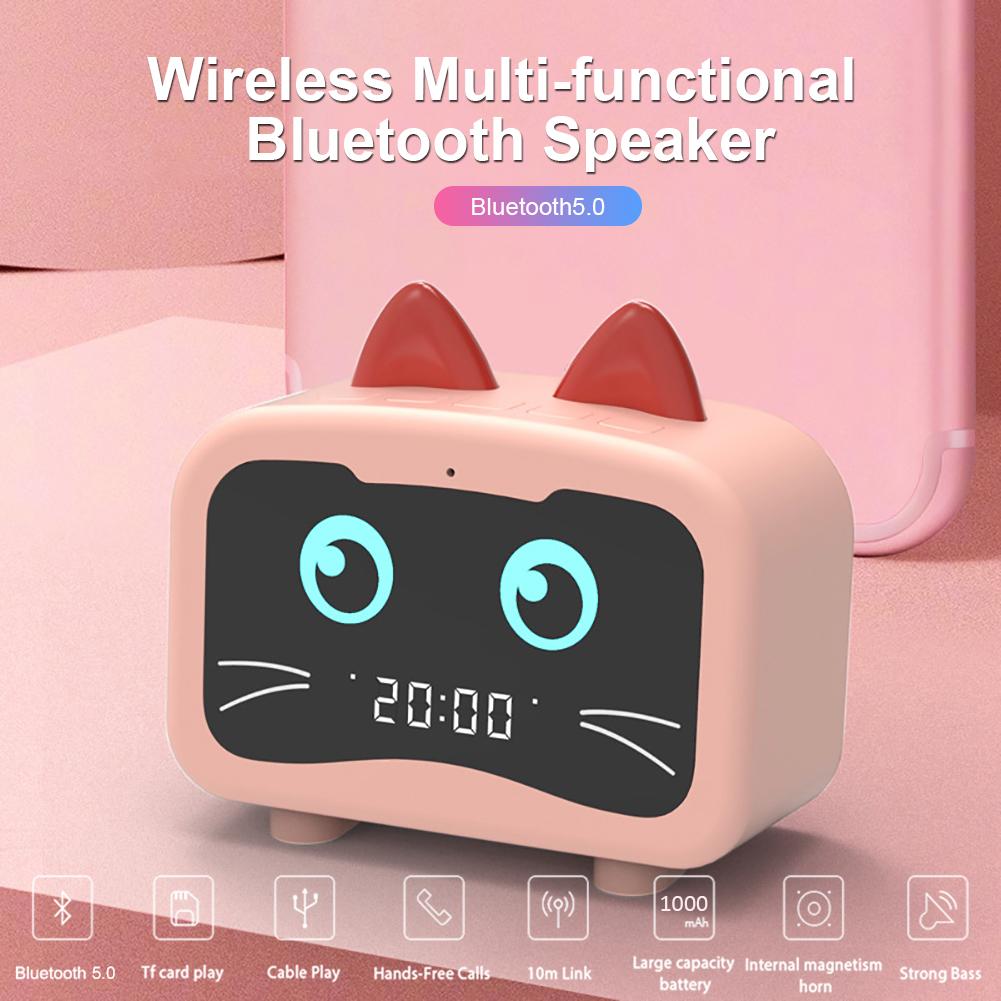Cartoon Leuke Chinchilla Wireless Multi-Functionele Bluetooth Speaker Innovatieve Draagbare Wekker Kleine Luidspreker