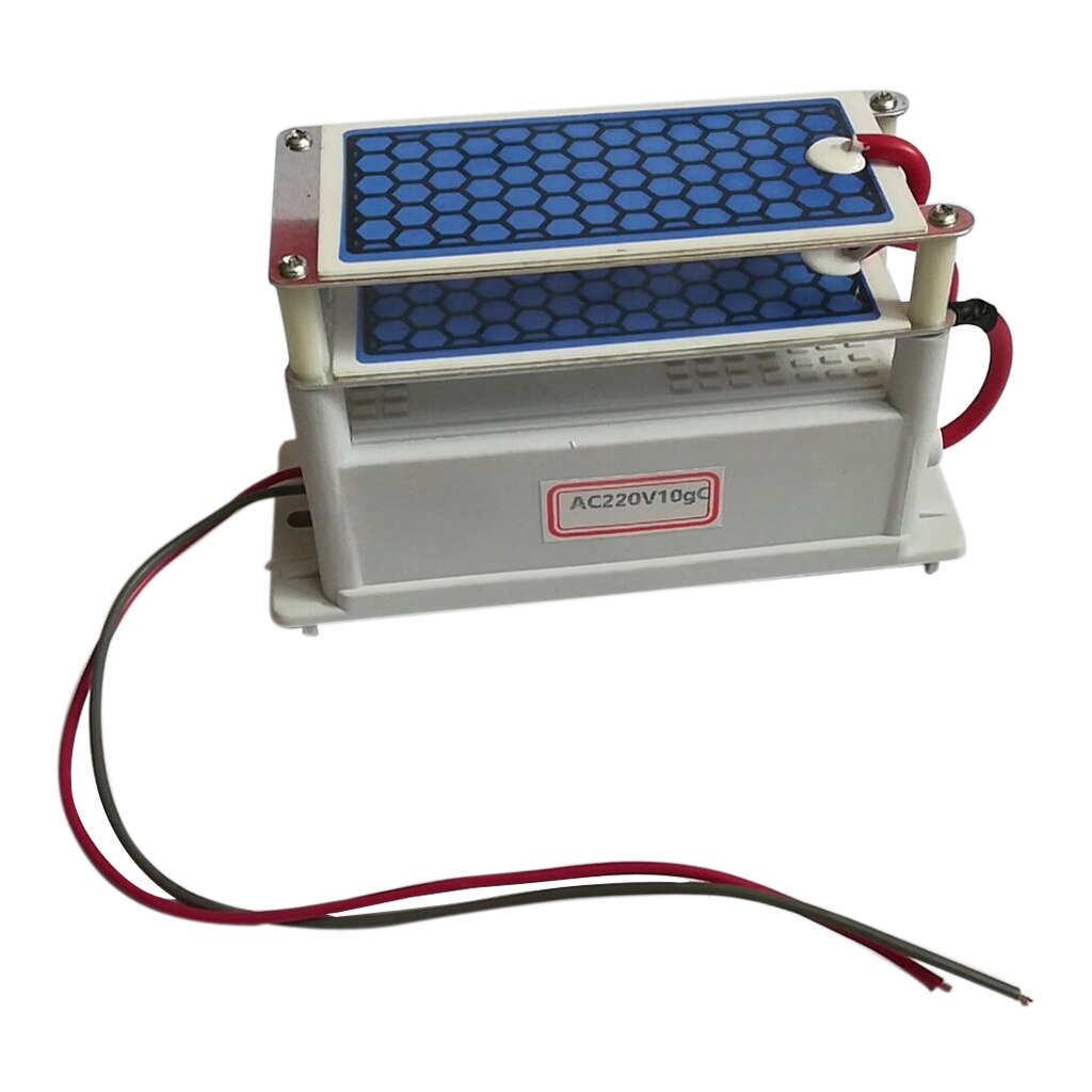 Air Poratable Ceramic 10g/h Ozone Generator 220V Double Intergrated Ceramic Plate Ozonizer Air and Water Purifier Ozonator