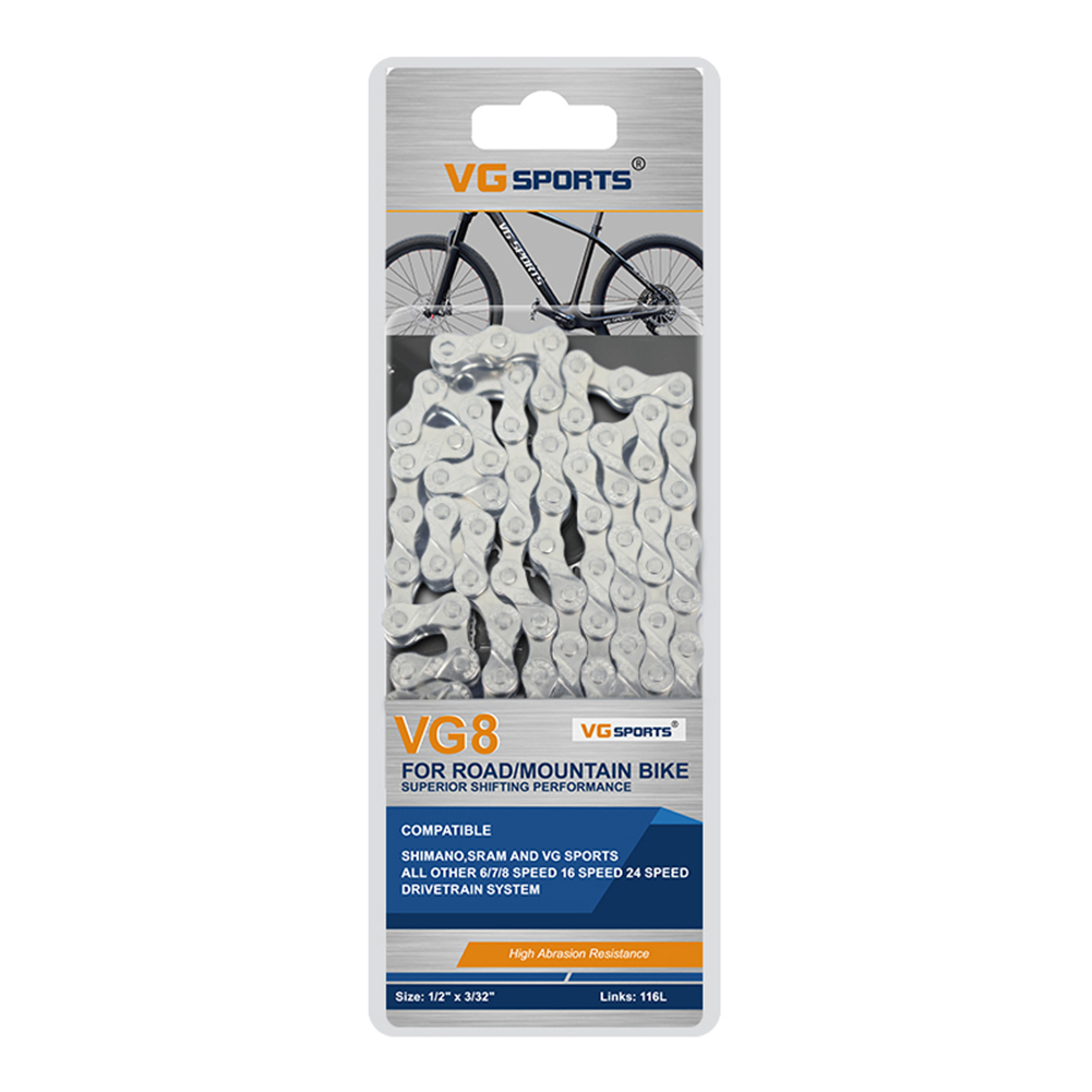 Chaîne de vélo de montagne 6 7 8 9 10 11 vitesses, pour Shimano HG73 CN-X10 HG901 HG54 HG95, accessoire de cyclisme sur route: 8S