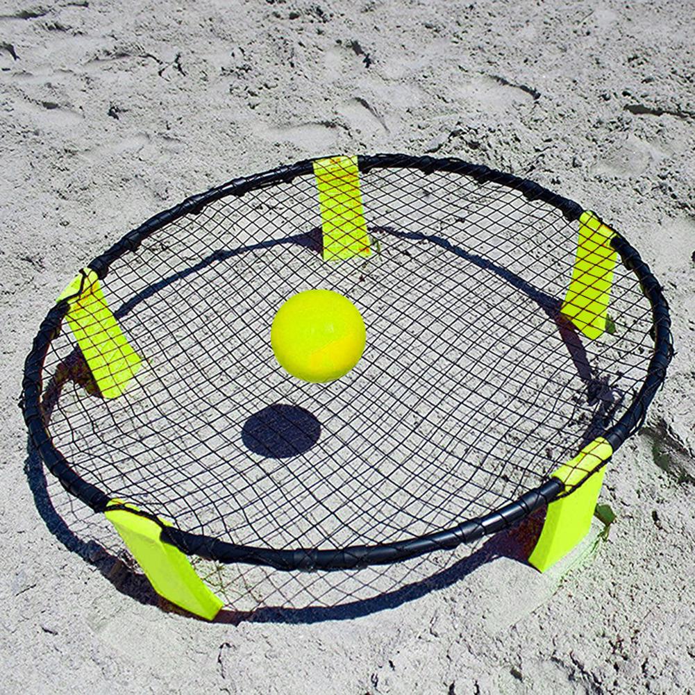 Mini jeu de balle de Volleyball de plage jeu de balle en plein air équipe sport Spikeball pelouse équipement de Fitness avec 3 balles volley-Ball Net 4 pièces