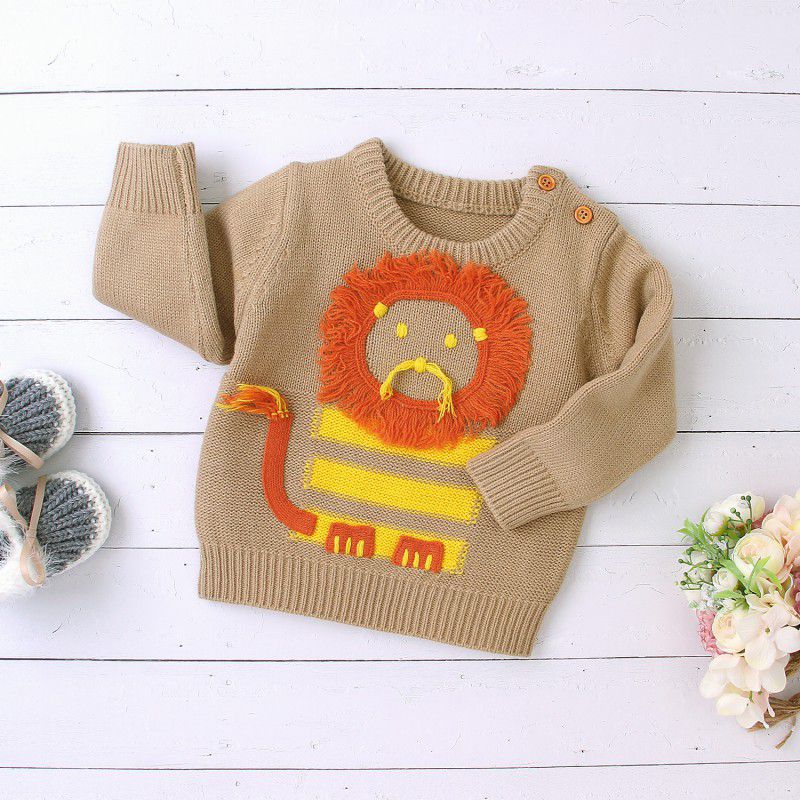 Cx-crianças outono bebê menino menina dos desenhos animados animal impressão camisola casual outerwear casaco roupas