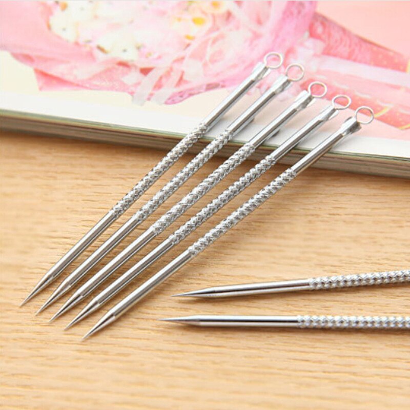 Stainless Steel Extractor Blackhead Remover Needles Dots Cleaner Acne Blemish Remover Needles Set Black Spots Pore Cleanser Tool