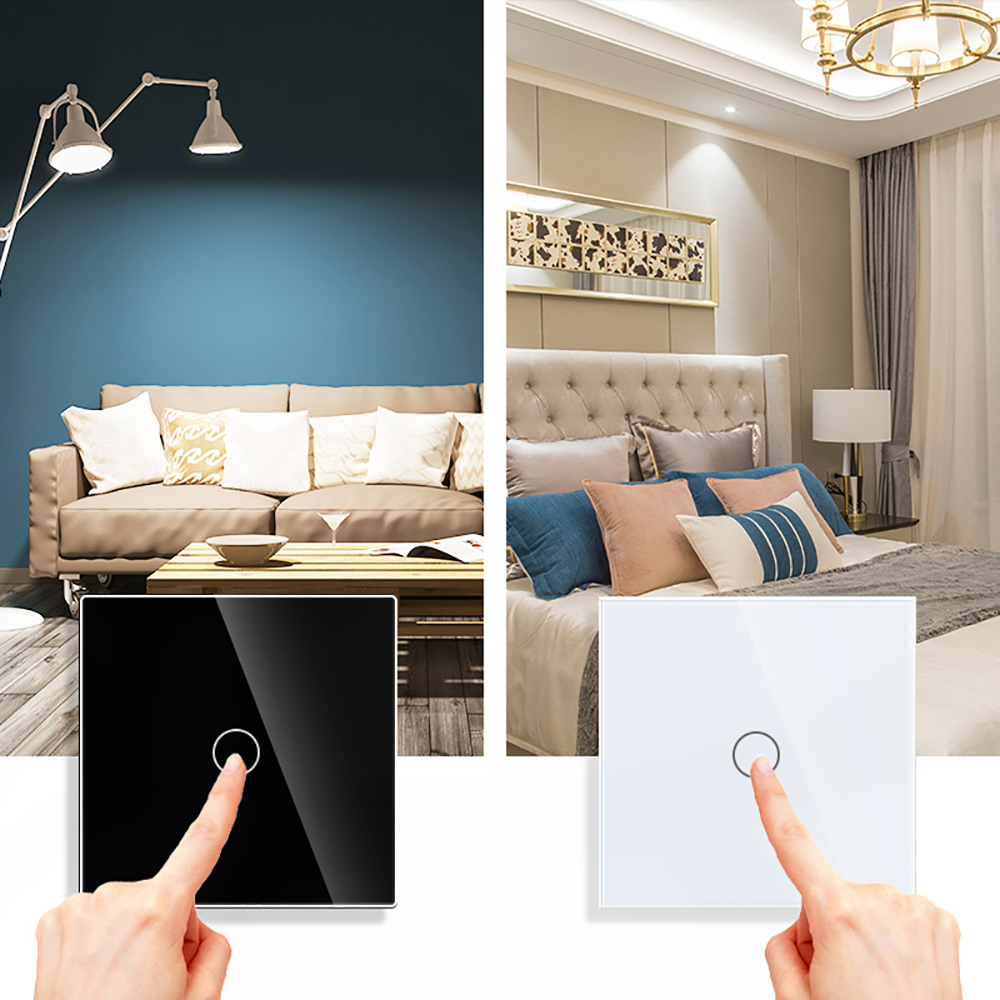 berühren Schalter EU Licht Sensor Schalter Kristall Glas LED Geschmack Tafel Energie AC100-240V 1/2/3 Gang Zauberstab Lampe Interruttore