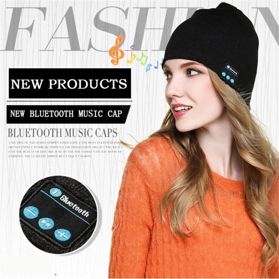 Cuffia USB Bluetooth invernale cuffia musicale ricaricabile senza fili a led con cappuccio per cuffia da sci per cappello da sci a maglia calda all'aperto