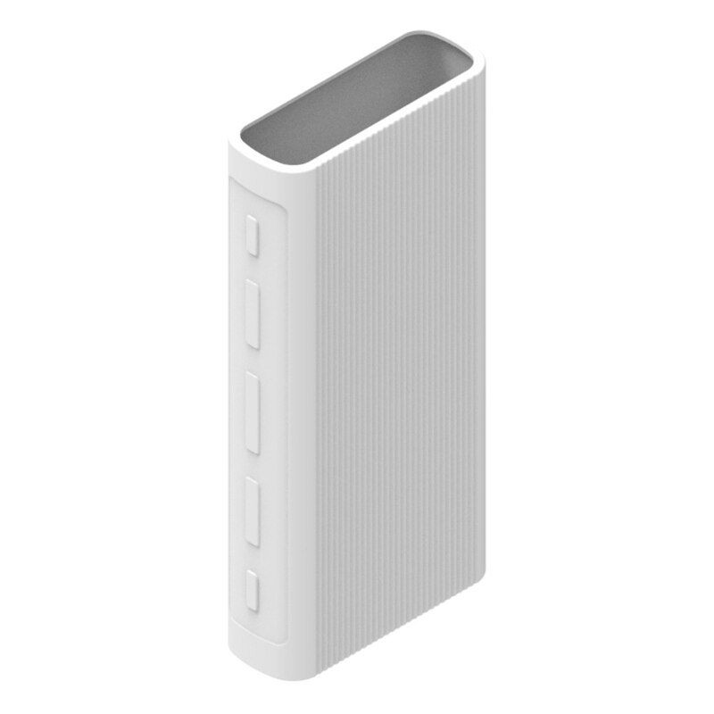 Power Bank Case For Xiao mi Silicone Cover 20000mAh For PLM07ZM/PB2050ZM/PLM18ZM: White