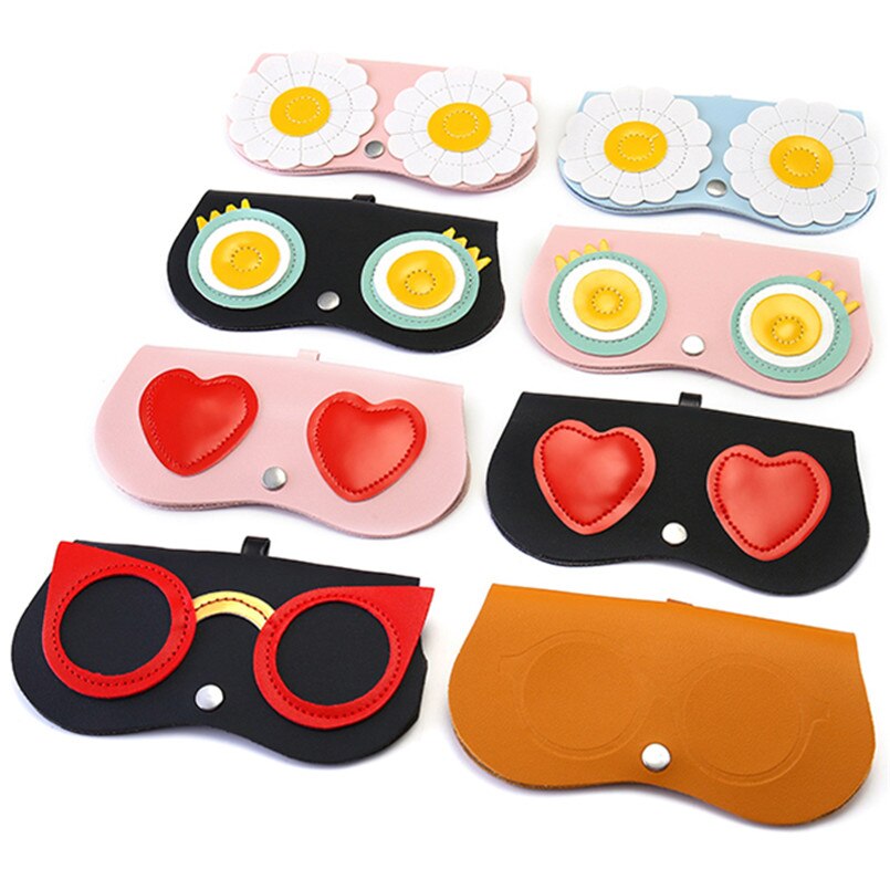 Zachte PU Lederen Zonnebril Tas - Draagbare Bril Case Houder en Pouch met Riem - Slanke Brillen Zakken