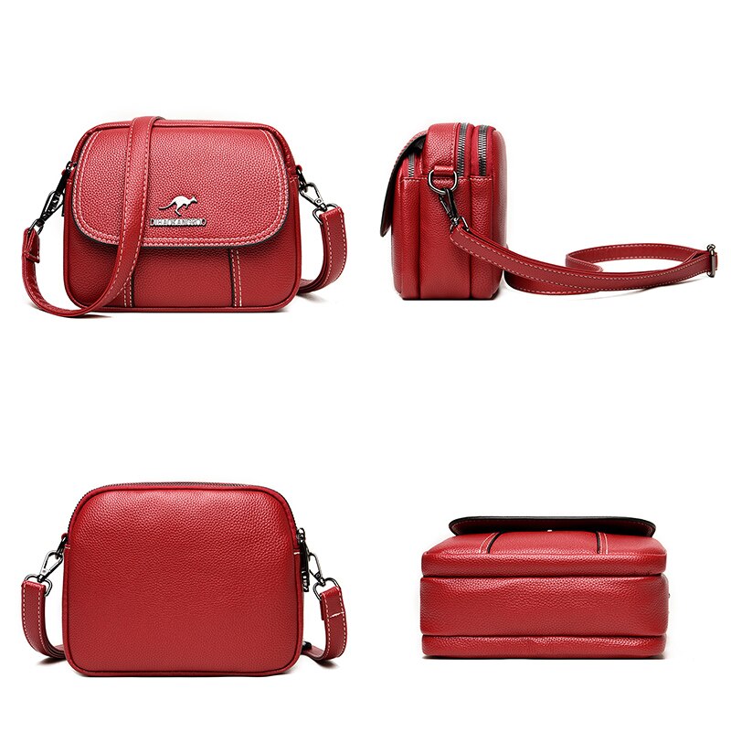 ALTE Seetang PU Leder Schulter Crossbody-tasche Für Frauen Neue Einfarbig Klappe lässig Umhängetasche Taschen feminina