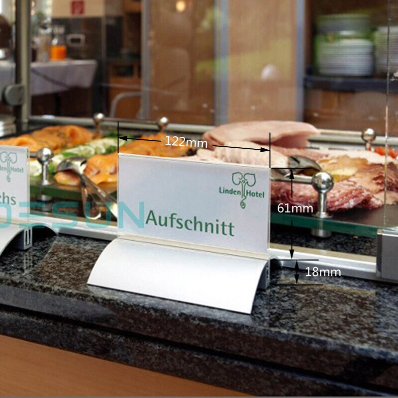 Dezhi-vergaderruimte bureauhouders verticale/horizontale metalen tafeldisplay 210*297 tentoonstellingsrestaurantmenu prijskaarthouder: Papierformaat 122 x 61mm
