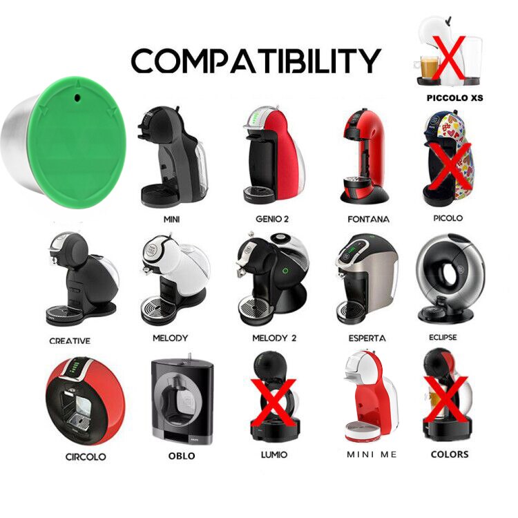 Reusable Dolce Gusto Coffee Capsule Pod Refilable Espresso Coffee Maker with Coffee Manual Grinder