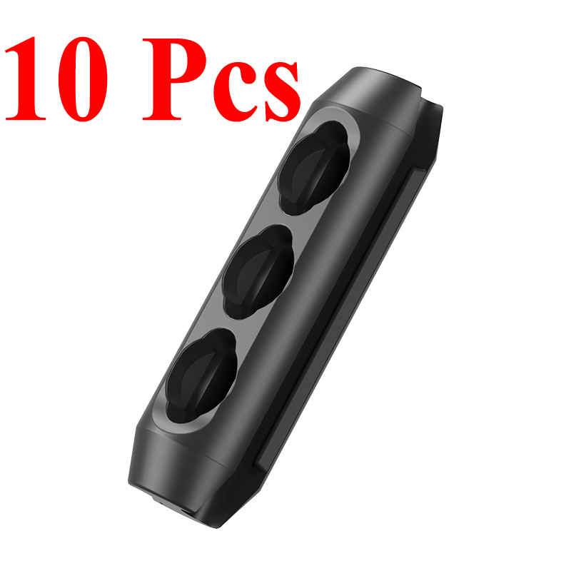 AUFU – boîtier de rangement universel pour prises de câbles magnétiques, boîtier de rangement pour embouts, connecteur Micro USB Type C, conteneur de tête en Silicone souple: 10 pieces