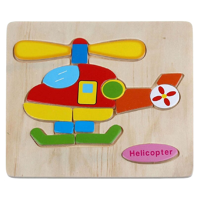 Houten Puzzels Educatief Ontwikkeling Baby Kinderen Training Speelgoed Helikopter Educatief Speelgoed Creatieve Puzzels Speelgoed