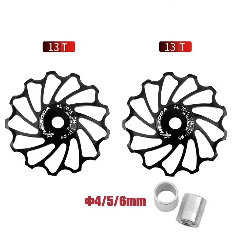 Poulie De Dérailleur Arrière 11T – Aluminium + Roulement Céramique, 18 G, 4 Et 5 Mm – Pour 8/9/10/11 Vitesses, VTT/route