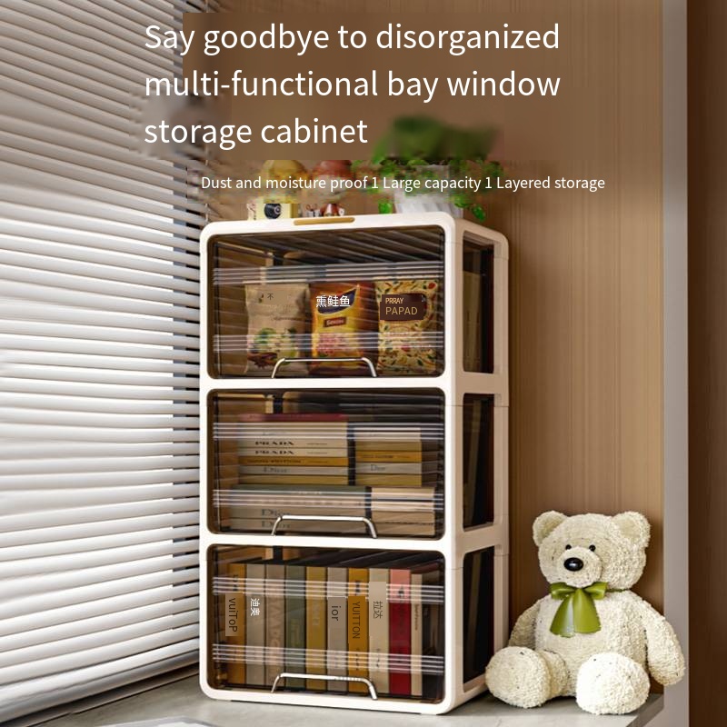 Window-side drawer-style storage cabinet, suitable for storing household snacks and toys; window sill-style book storage box