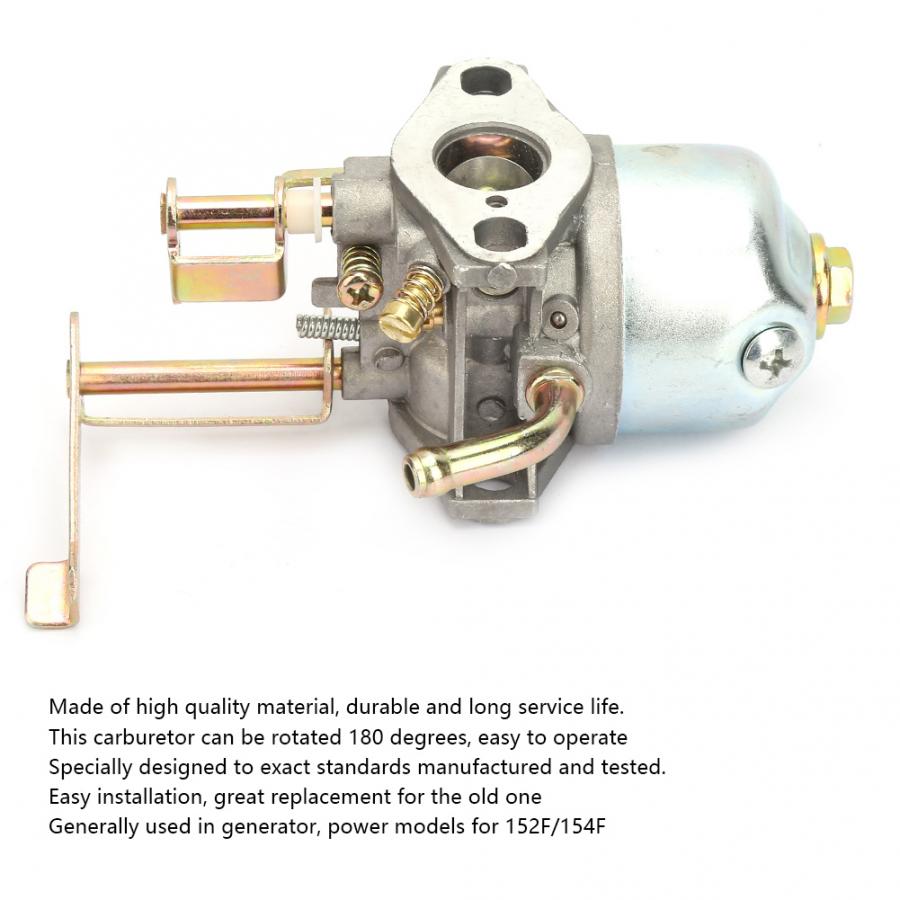 P15-002 Generator Carburetor 180 Degrees Rotation 15mm Carburetor Replacement Kit for Generator 152F/154F