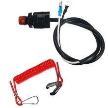 Emergency Kill Stop Switch Outboard Cut Off Boat Motor Emergency Kill Stop Switch W/Safety Protect Tether Lanyard Safe Switches