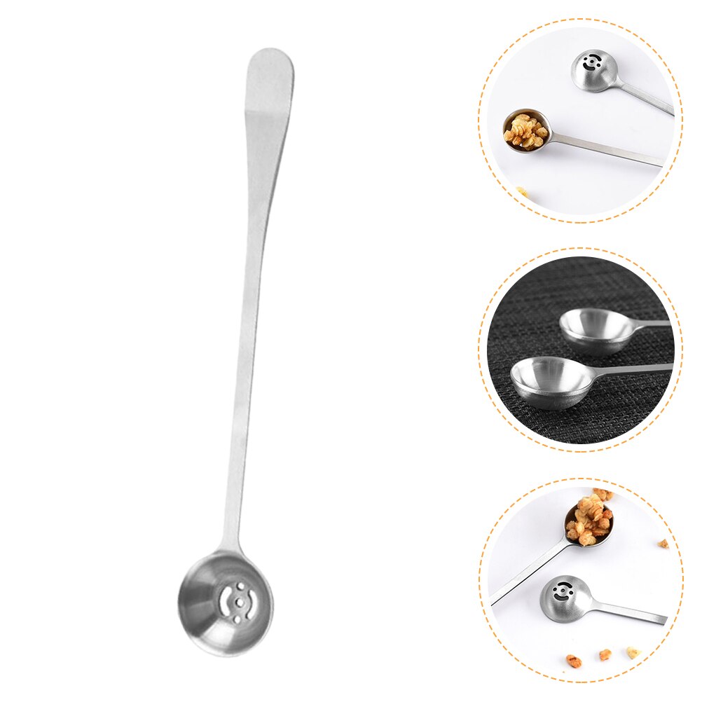 Long Handle Spoon Colander Strainer Spoon Stainless Steel Seasoning Scoop Colander: Default Title
