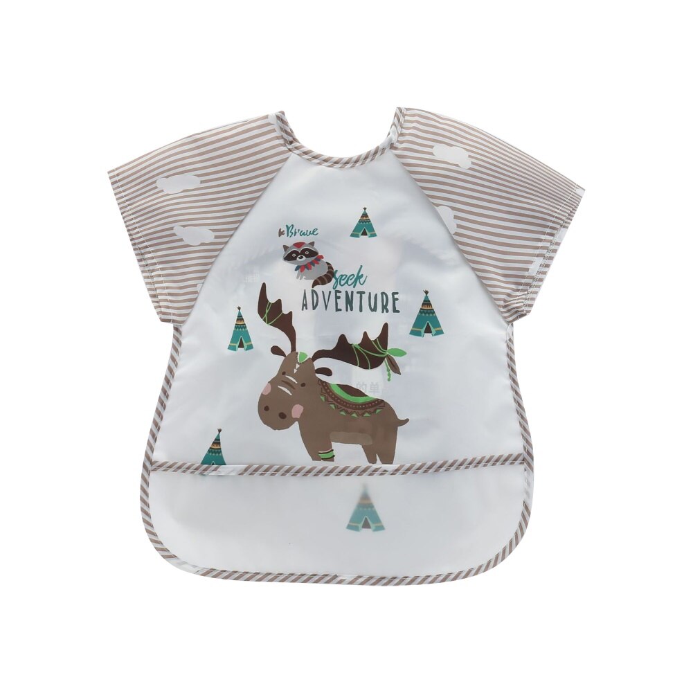Bavaglini impermeabili per bambini colorati simpatici cartoni animati animali senza maniche bavaglini per neonati bavaglini per neonati Soft Touch bavaglini in tela Burp baberos bebe: Brown Deer