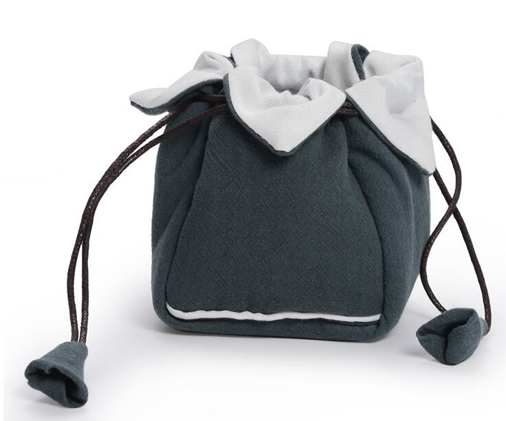 Travel Tea Pot cup Storage Bag Cotton Tea Cup Cloth Bag Solid Teaware protective jacket Outdoor Three Layer Tea Accessory ZH561: color3