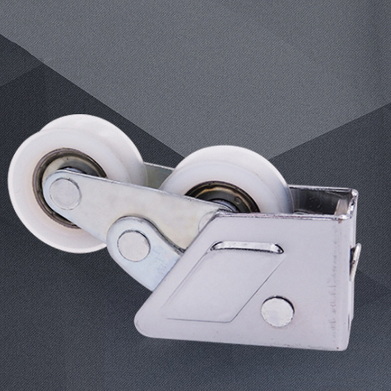 Stainless Steel Pulley 8*2*4cm Pulley for Glass Cabinet Sliding Door Roller Clamp Steel Wheel Pulley Track