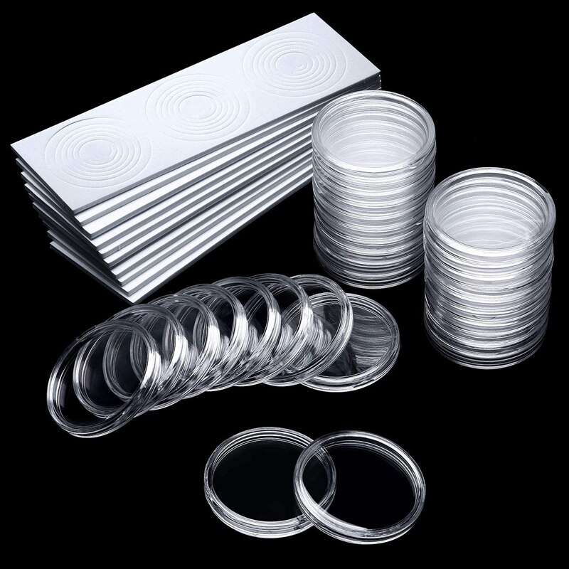 46 Mm Coin Capsules Houder En Bescherm Pakking Coin Houder 7 Maat 16/20/25/27/30/38/46Mm Voor Coin Collection Levert