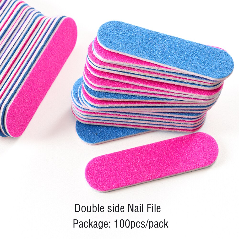 100pcs Nail File 180/240 Mini Double Color Wooden ... – Grandado