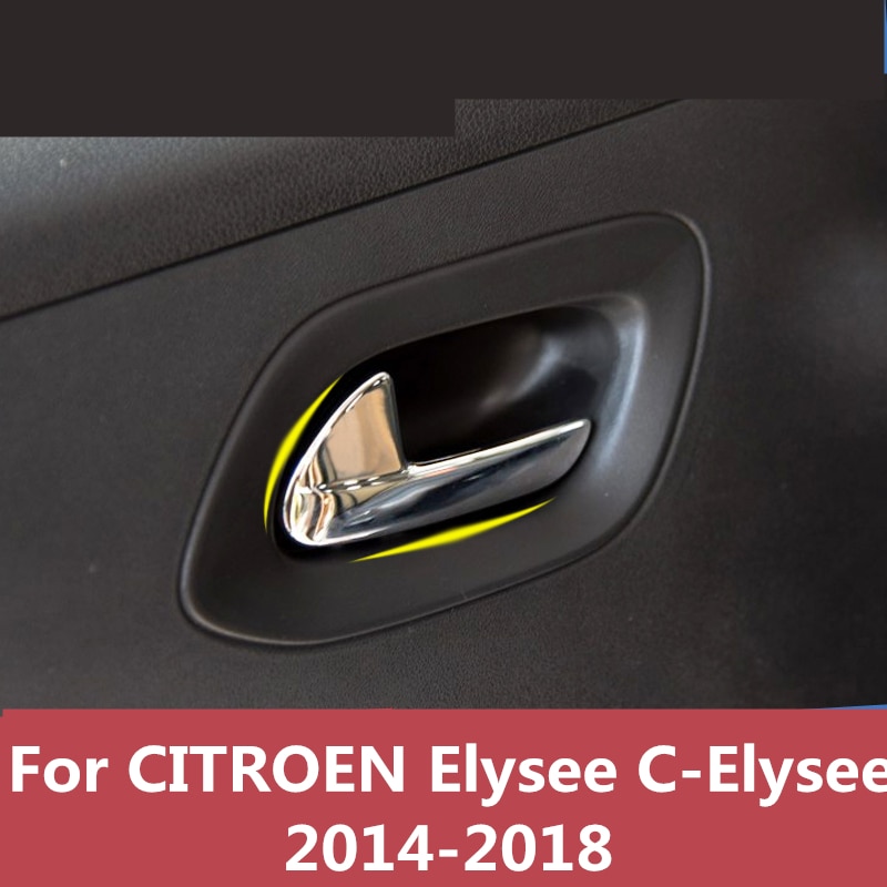 Chrome trim Auto interieur deurklink decoratieve licht strip Interieur decoratie Voor CITROEN Elysee C-Elysee