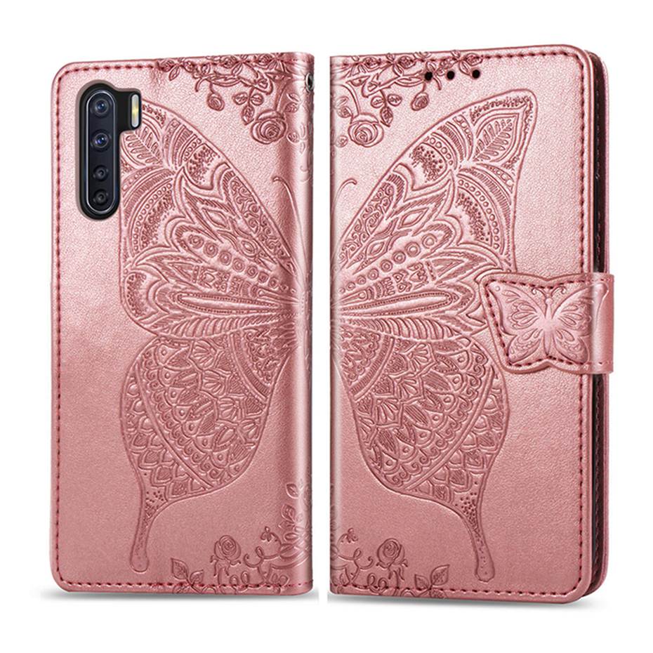 3D Vlinder Flip Case Voor Oppo A91 F15 Case Wallet Leather Telefoon Case Op Voor Oppo A91 F15 Cover