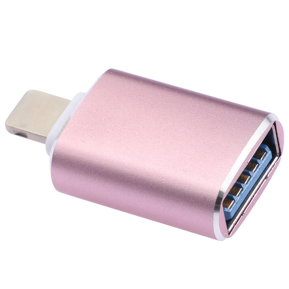 Otg Adapter Voor Iphone 13 Mini 12 11 Pro Xs Max X Converters Opladen Gegevens Voor Ipad Ios 15 14 13 Naar Usb 3.0 Suport U Disk Telefoon: Rose Pink