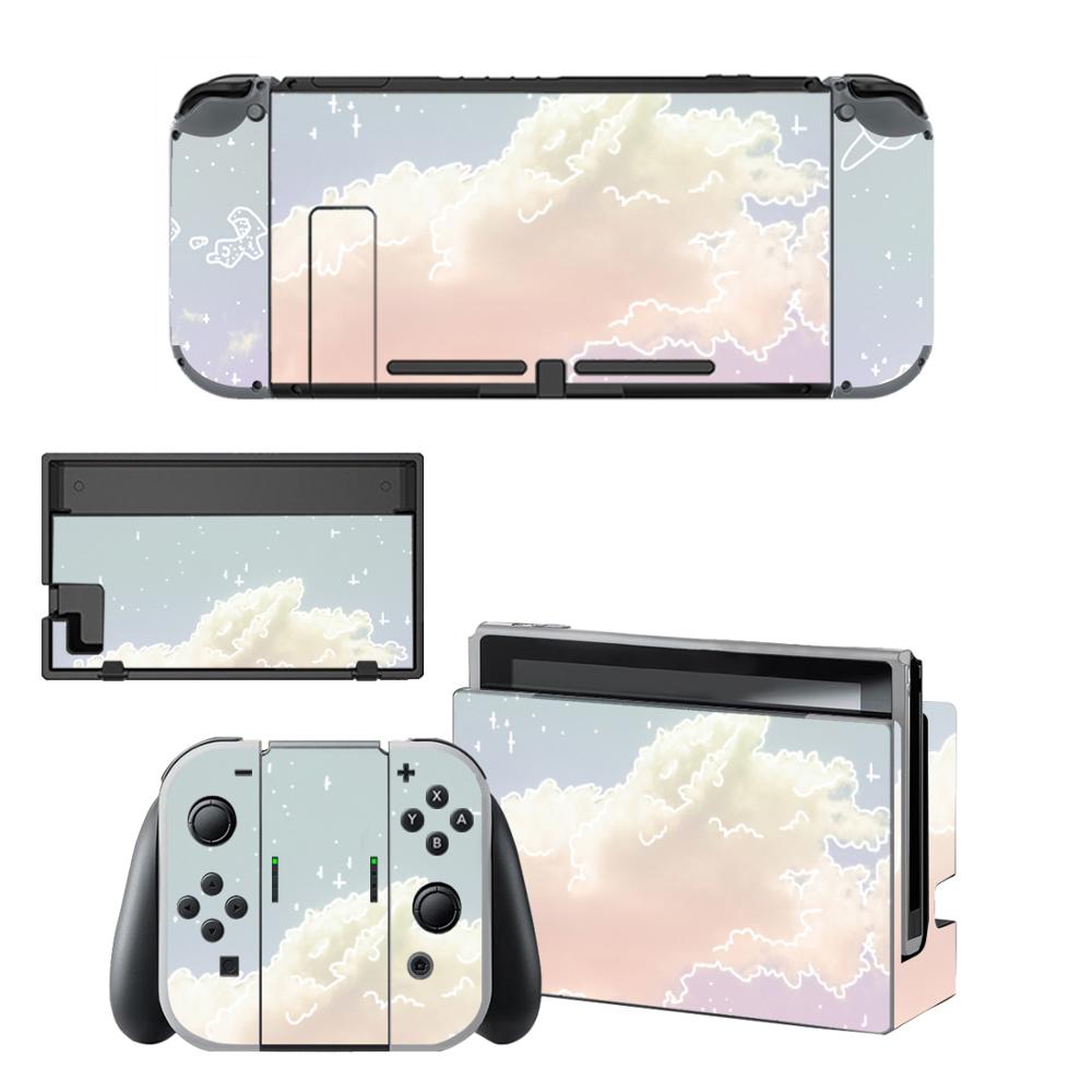 Pegatinas de la estrella del cielo estrellada para Nintendo Switch, pegatinas de la piel para la consola Nintendo Switch y el controlador Joy-Con: KQBYSNS0034