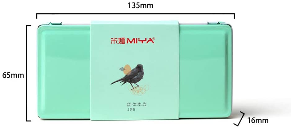 Miya Himi Water Kleur Effen Palet-Draagbare Reizen Aquarel Verf Kit Voor Beginners Kunstenaars Studenten: GREEN PALLETTE ONLY