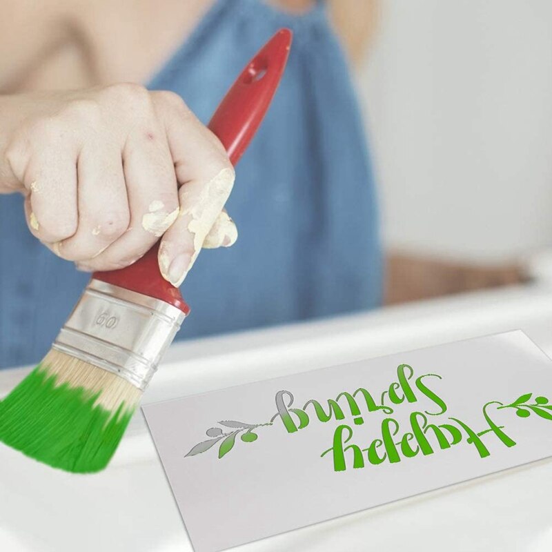 15 Pcs Stencils for Outdoor Painting, Stencils for Painting on Wood Stenclis for Planner Graffiti Card DIY Drawing