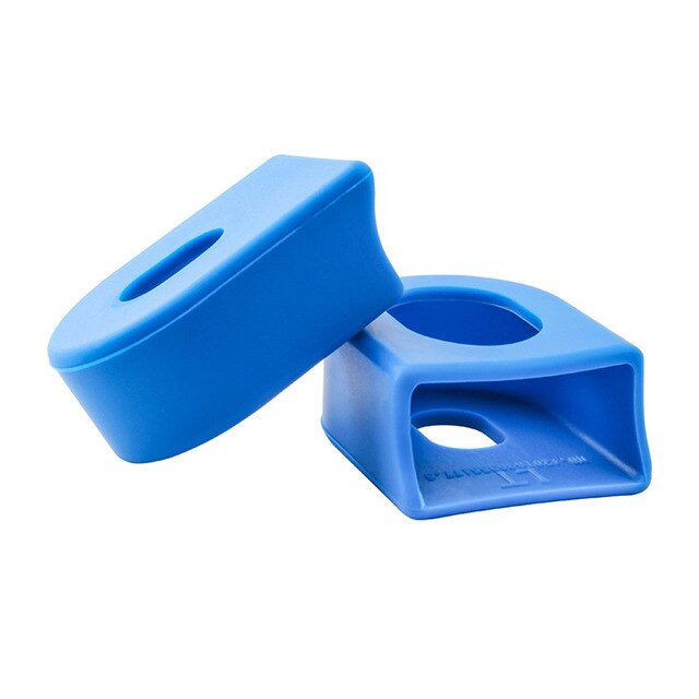 2Pcs Siliconen Fiets Crank Arm Protector Cover Weg Mountainbike Universele Crankstel Beschermende Caps Mtb Fietsen Accessoires: Blue