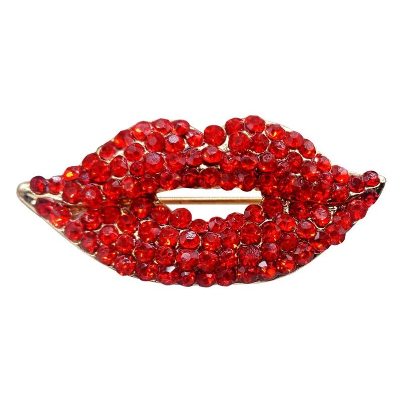 Sexy Lippen Mode Broche Pins Brand Diverse Meisje Gunsten Collecties Creatieve Kus Pin Sieraden: a