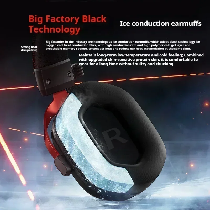 MCHOSE S9 Pro e-sport casque de jeu 3 modes sans fil en alliage d'aluminium AI réduction du bruit casque de jeu accessoire de jeu personnalisé